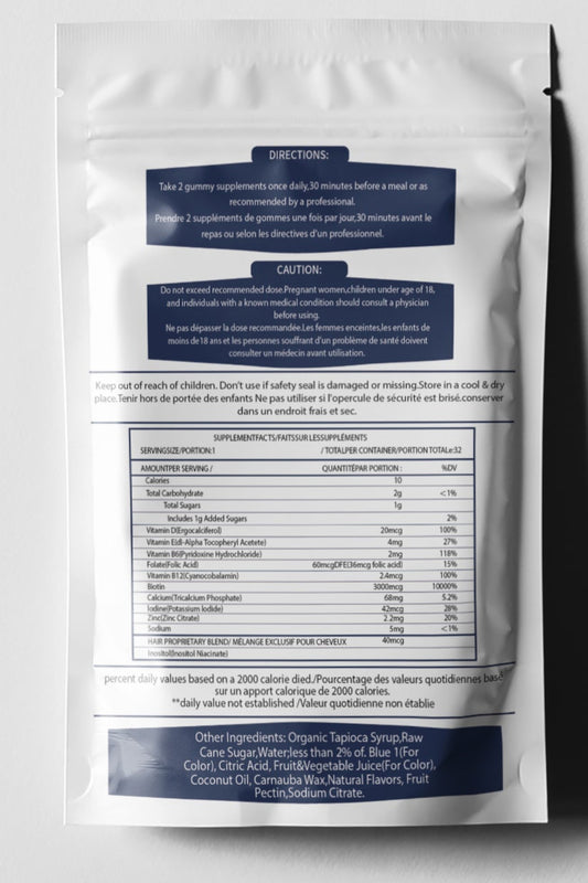 complement alimentaire renforce, stimule la croissance et la brillance du cheveu. hair grow n glow by noevamitch