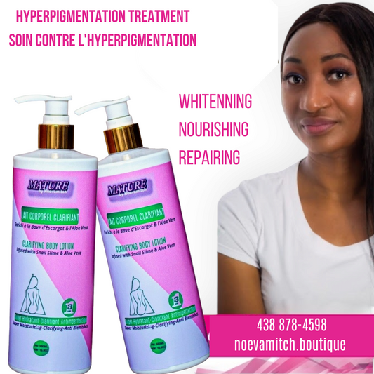 Clarifying,  repairing and nourishing body lotion against hyperpigmentation 