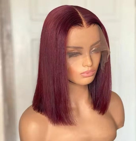 bob wig 4*4 lace burgundy noevamicth hair gatineau