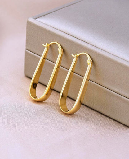 boucles d'oreilles créoles en forme de trombone par noevamitch