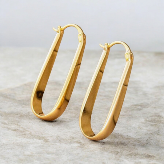 paperclip hoop earrings by noevamitch