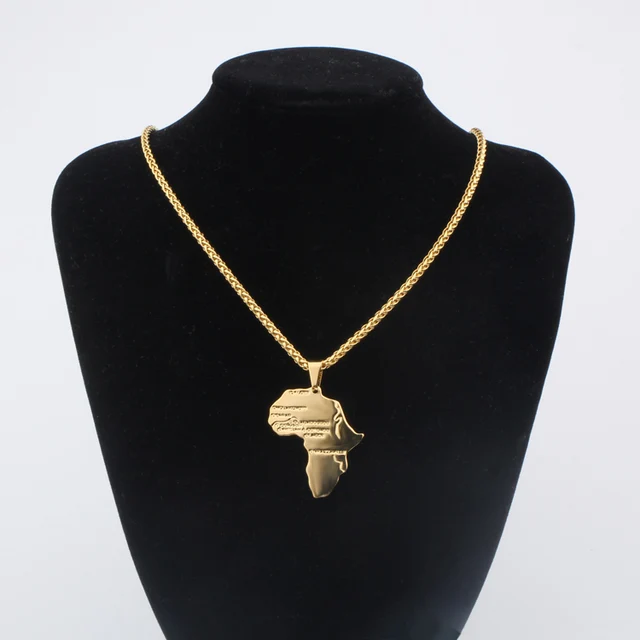 africa map pendant necklace noevamitch