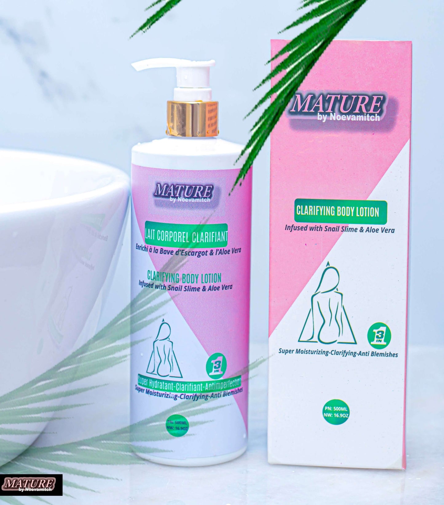 Clarifying, repairing and nourishing body lotion against hyperpigmentation for black women